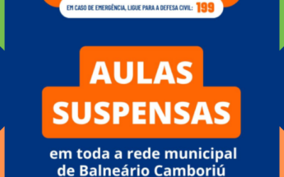 Aulas são suspensas em BC e Camboriú após fortes chuvas na região; LEIA NOTA OFICIAL DA PREFEITURA DE BALNEÁRIO CAMBORIÚ: