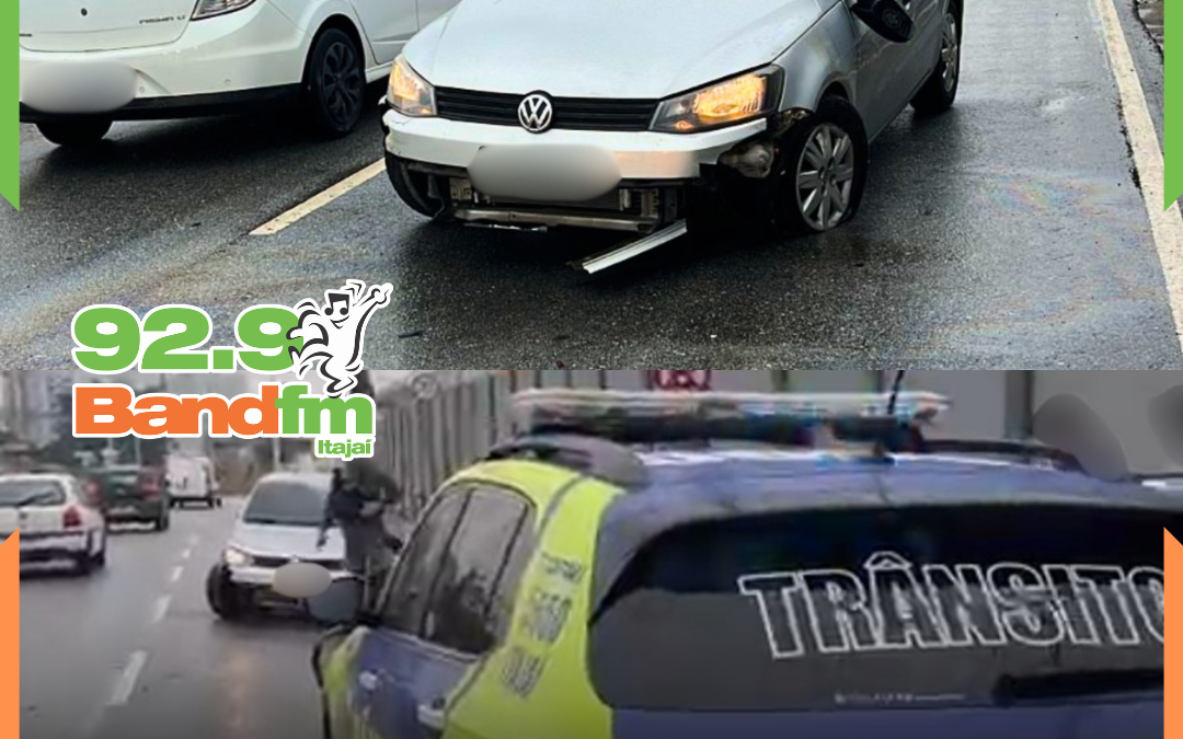 Motorista capota carro em frente ao Porto de Itajaí e apresenta sinais de embriaguez
