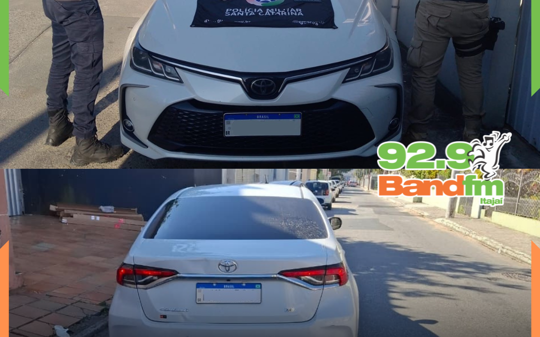 Dupla é presa após perseguição com carro furtado no Centro de Itajaí