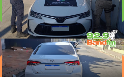 Dupla é presa após perseguição com carro furtado no Centro de Itajaí
