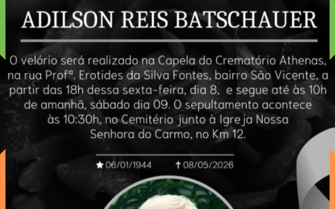 LUTO: Morre radialista Adilson Reis Batschauer, aos 82 anos
