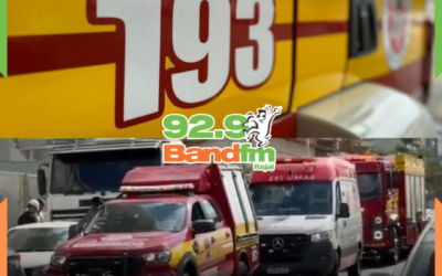 Estrutura cede em prédio no Centro de Itajaí e trabalhador fica gravemente ferido após queda