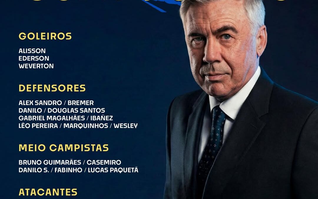 Ancelotti anuncia convocados do Brasil para a Copa do Mundo de 2026; VEJA A LISTA COMPLETA: