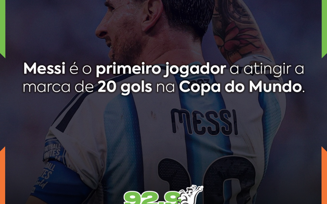 HOJE TEM MESSI… E EU SÓ CONSIGO PENSAR NISSO AQUI: Messi é o primeiro jogador a atingir a marca de 20 gols na Copa do Mundo. ASSUSTADOR!