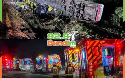 Ônibus com turistas paraguaios capota em SC e deixa três mortos e dezenas de feridos na madrugada desta quarta (15)