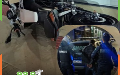 Motociclista embriagado fura bloqueios, tenta fugir e termina preso após bater em portão em Balneário Camboriú