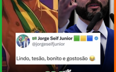 “LINDO, TESÃO, BONITO E GOSTOSÃO”: Jorge Seif jorra elogios a Flávio Bolsonaro em vídeo de IA do candidato