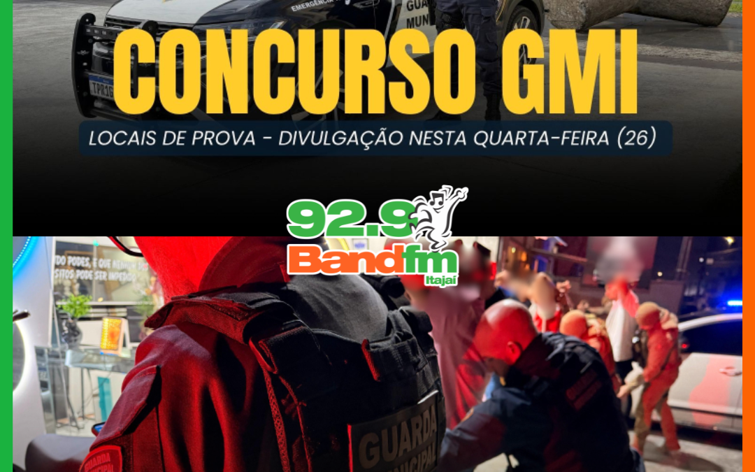 MARQUE NA AGENDA: Prova do concurso da Guarda Municipal de Itajaí será realizada neste domingo (30)
