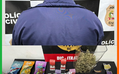 POLÍCIA CIVIL PRENDE HOMEM INVESTIGADO POR COMERCIALIZAR DROGAS ATRAVÉS DAS REDES SOCIAIS EM ITAJAÍ