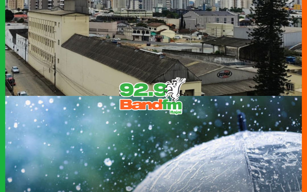 TEMPO INSTÁVEL DEVE TRAZER CHUVA PERSISTENTE A ITAJAÍ ENTRE QUARTA (09) E SEXTA-FEIRA (11)